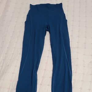 Women's Blue Align Double Pocket High-Waisted Leggings
